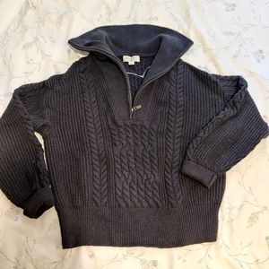 NILI LOTAN 1/4 ZIP SWEATER